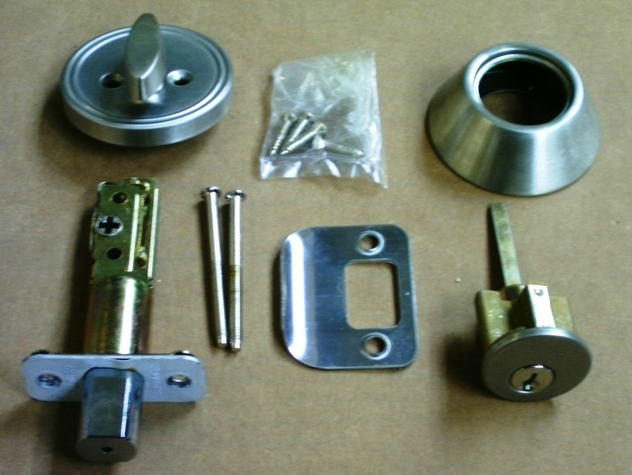 SINGLE CYLINDER DEADBOLT ASSEMBLY -KEY NOT INCLUDED
