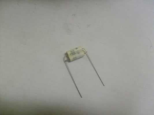 TWO .0160MFD X 100 VOLTS DC AXIAL ROUND CAPACITORS CONNECTED IN PARALLEL