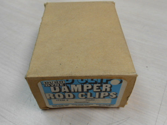 1/2" DAMPER ROD CLIPS &  SQUARE NUTS, 1/4' HOLE, 100/BOX