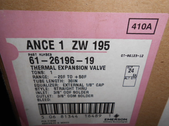 1 TON THERMAL EXPANSION VALVE R-410A