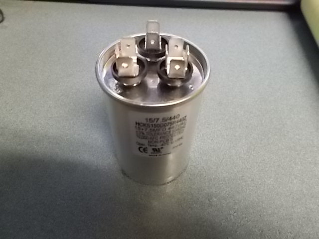 15+7.5MFD x 440V ROUND CAPACITOR