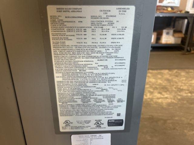 3 Ton Convertible Gas/Electric Package Unit, 13 SEER 460/60/3 R-410A