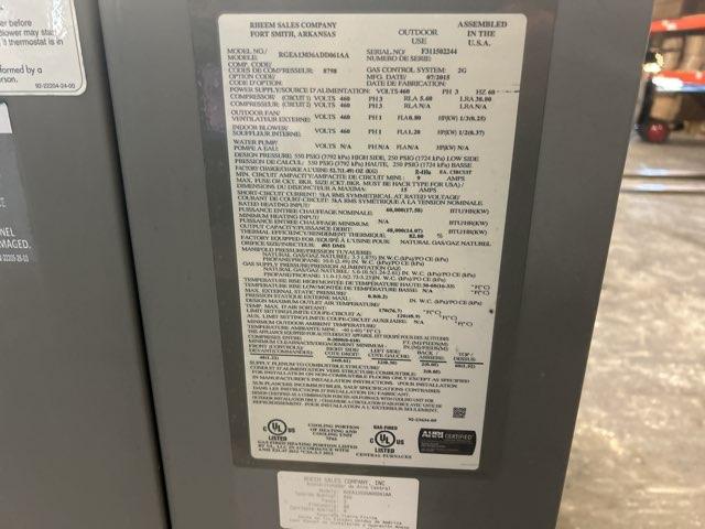 3 Ton Convertible Gas/Electric Package Unit, 13 SEER 460/60/3 R-410A