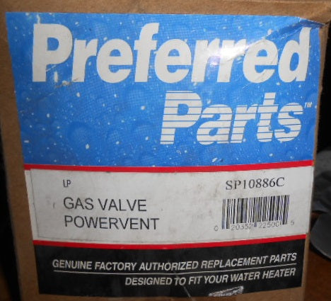 24 VOLT 1/2" X 3/4"FPT LP GAS WATER HEATER GAS VALVE