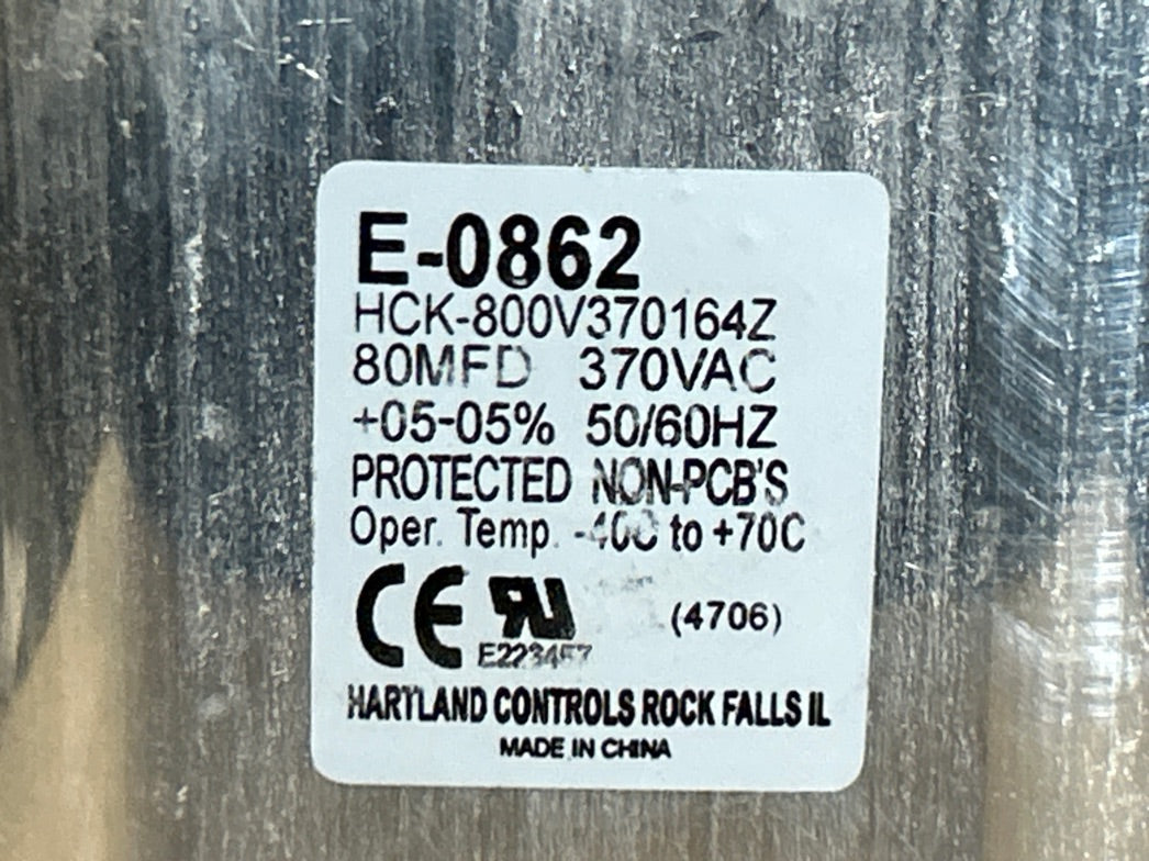 370 Vac, 80MFD 50/60 Hz, Oval Capacitor