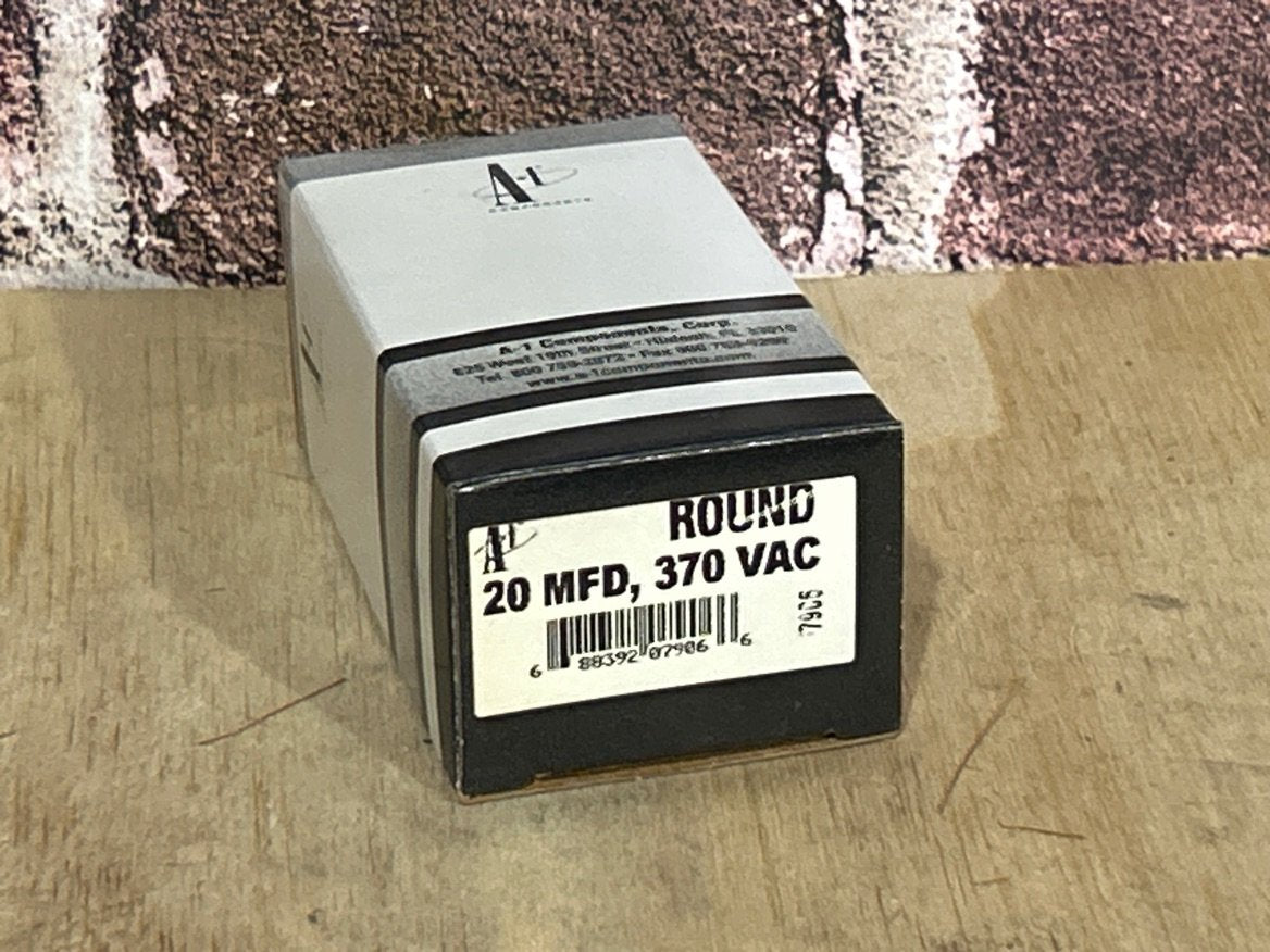 370 Vac, 20MFD 50/60 Hz, Round Capacitor