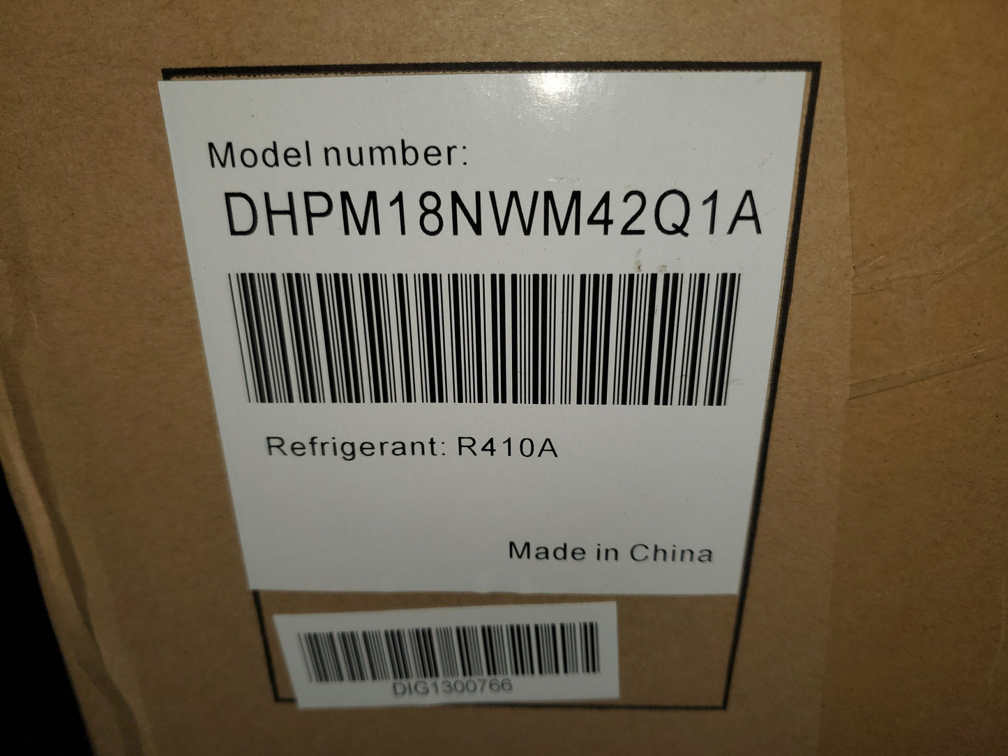 18,000 BTU Single Zone ID Mini-Split Heat Pump w/Mod Inverter, 22 Seer 208-230/60/1 R-410A