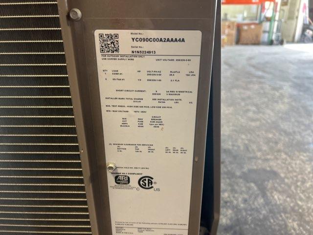 7.5 Ton Split System Air Conditioner; 12.4 EER, 208-230/60/3, R-410A