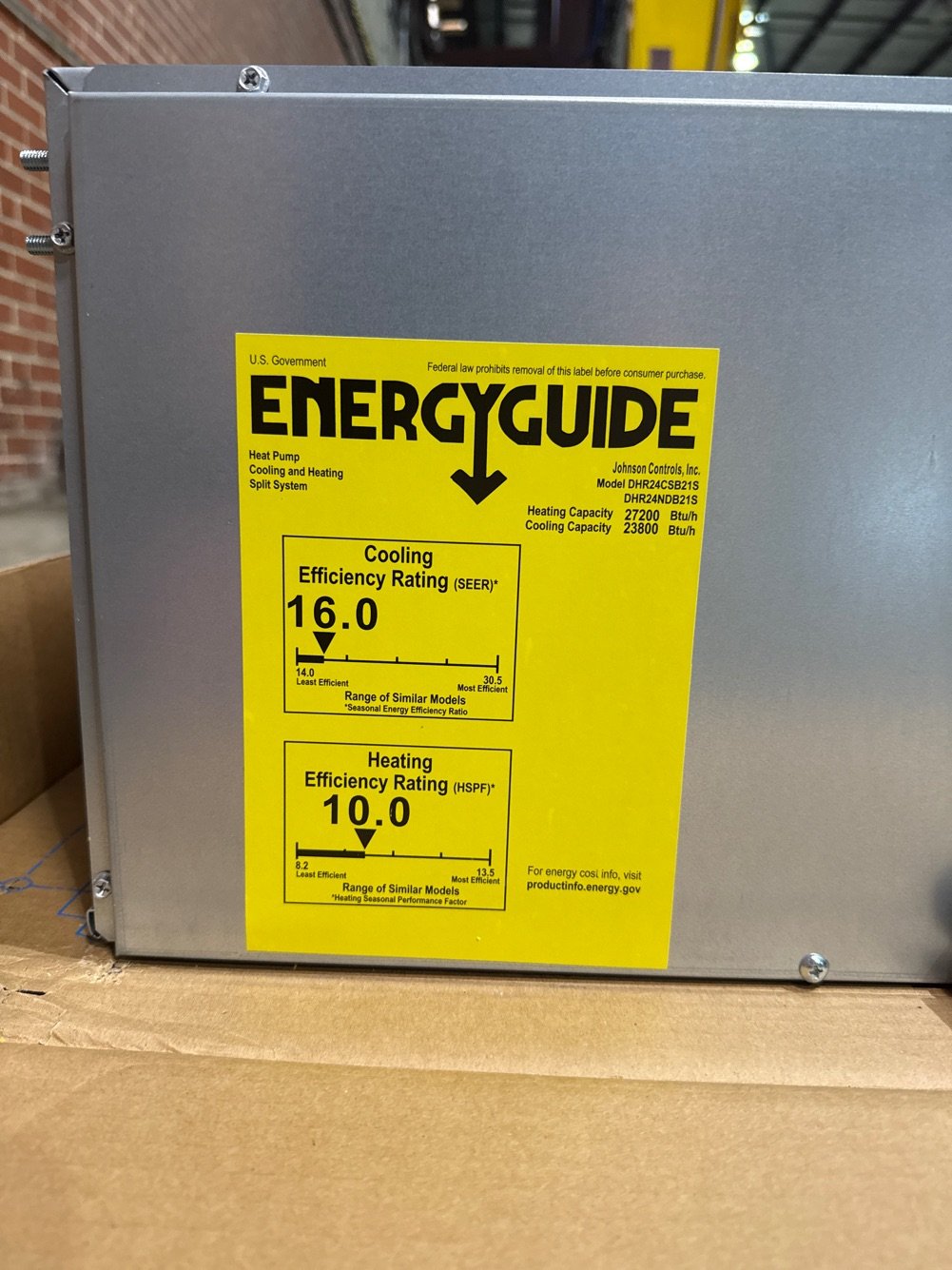 24,000 Btu Single Zone ID Ductless Mini-Split AC , 20 Seer 208-230/60/1 R-410A CFM 820