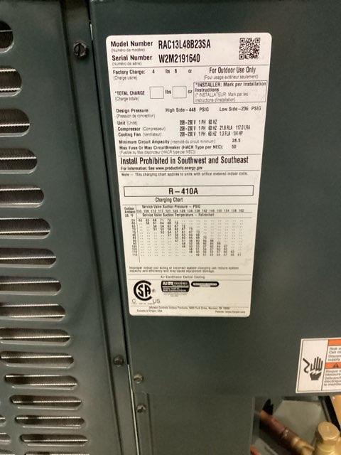 4 Ton LX Series Split-System Air Conditioner; R-410A, 13 SEER, 208-230/60/1