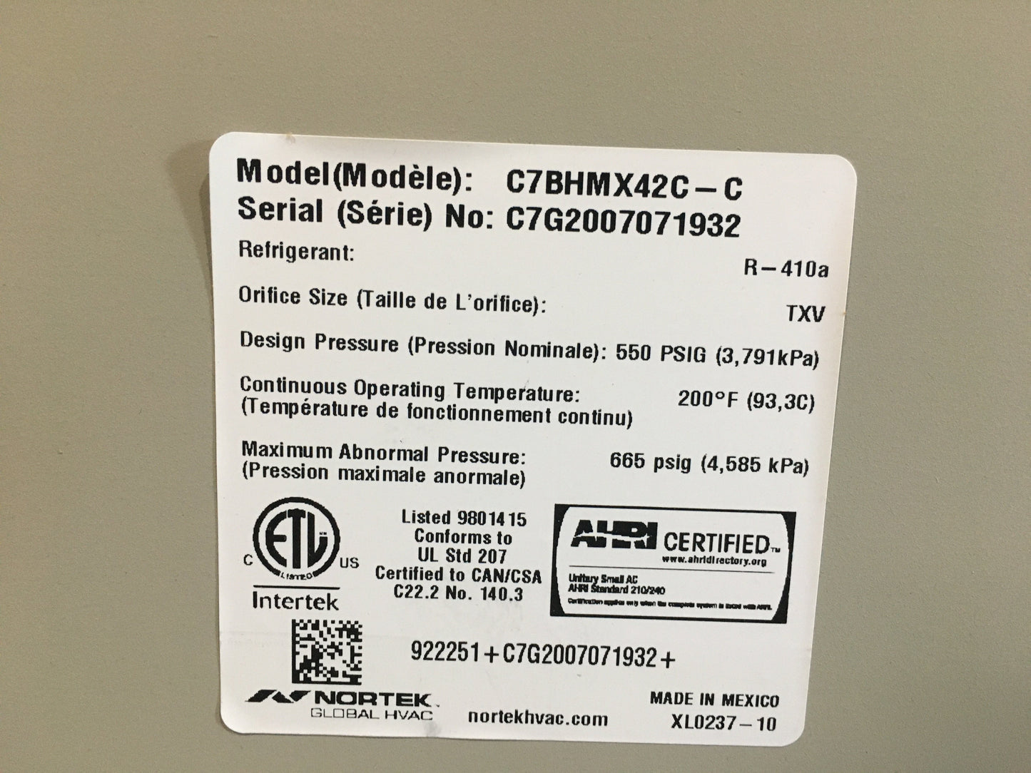 3.5 Ton AC/HP Multiposition Cased A Coil
