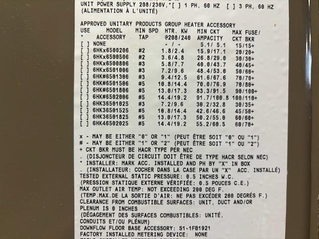 3.5 Ton AC/HP Multiposition ECM Fan Coil; 208-230/60/1, R-410A, CFM 1400