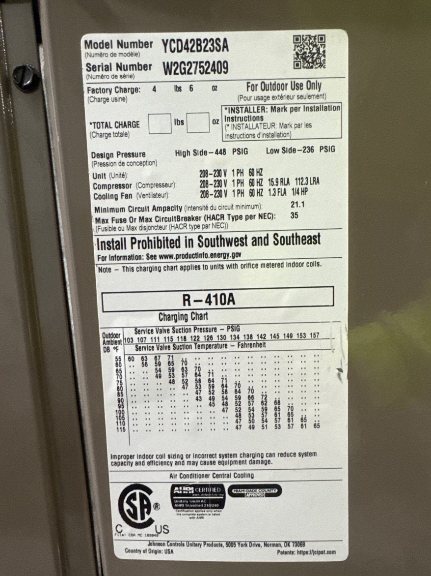 3.5 Ton LX Series Split-System Air Conditioner; 208-230/60/1, R-410A, 13 SEER