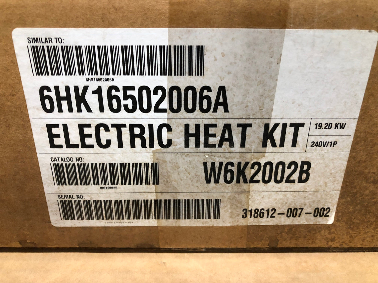 19.2 Kw 240/60/1 Electric Heat Kit With Breaker