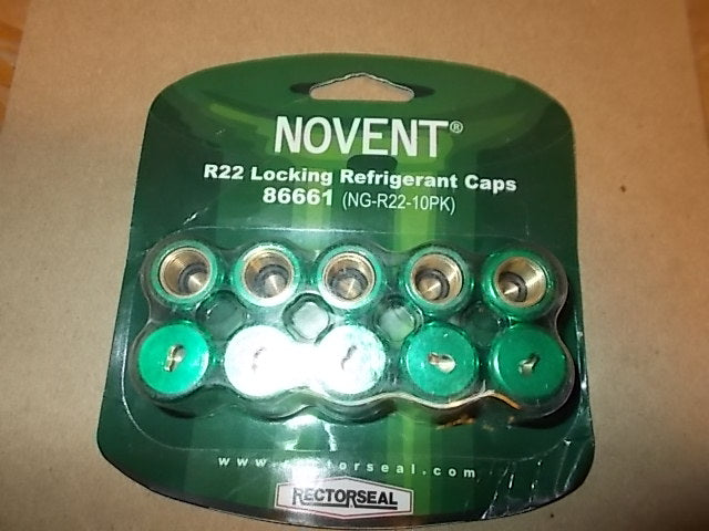LOCKING REFRIGERENT CAPS FOR USE ON R22 SYSTEMS, 10 PER PACKAGE