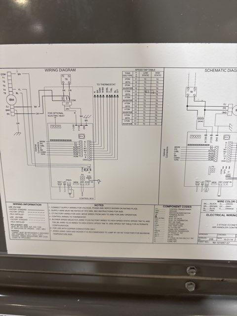 5 Ton 2-Stg Comm Multi Const Torq ECM Fan Coil 208-240/60/1 Seer 16 R-410A CFM 1600