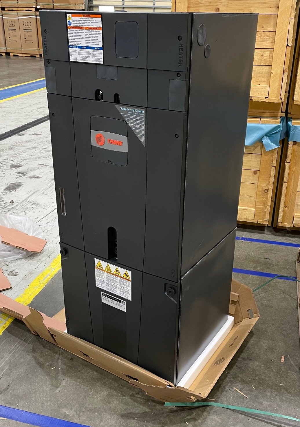 Fan coil modular multiposición PSC de 4 toneladas con aire acondicionado y potencia, 208-230/60/1 R-410A, cfm: 1600