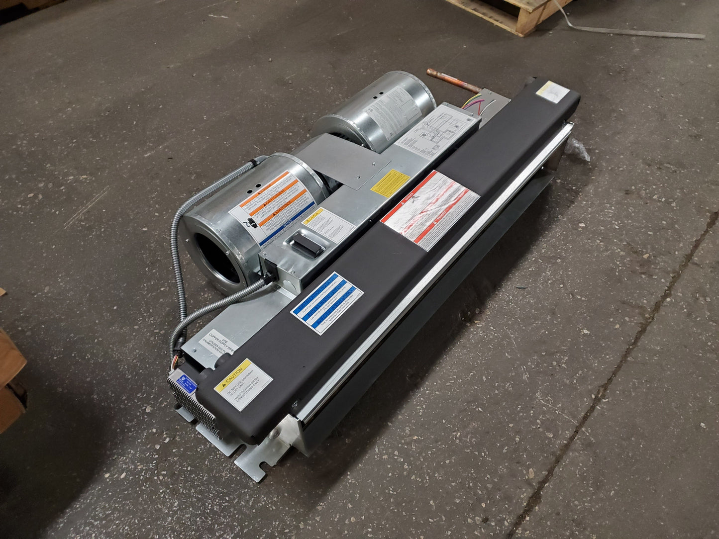 Fan coil horizontal de montaje en techo sin carcasa, de 2,5 toneladas, para aire acondicionado/HP, 5 W, 208-230/60/1 R22/R-410A