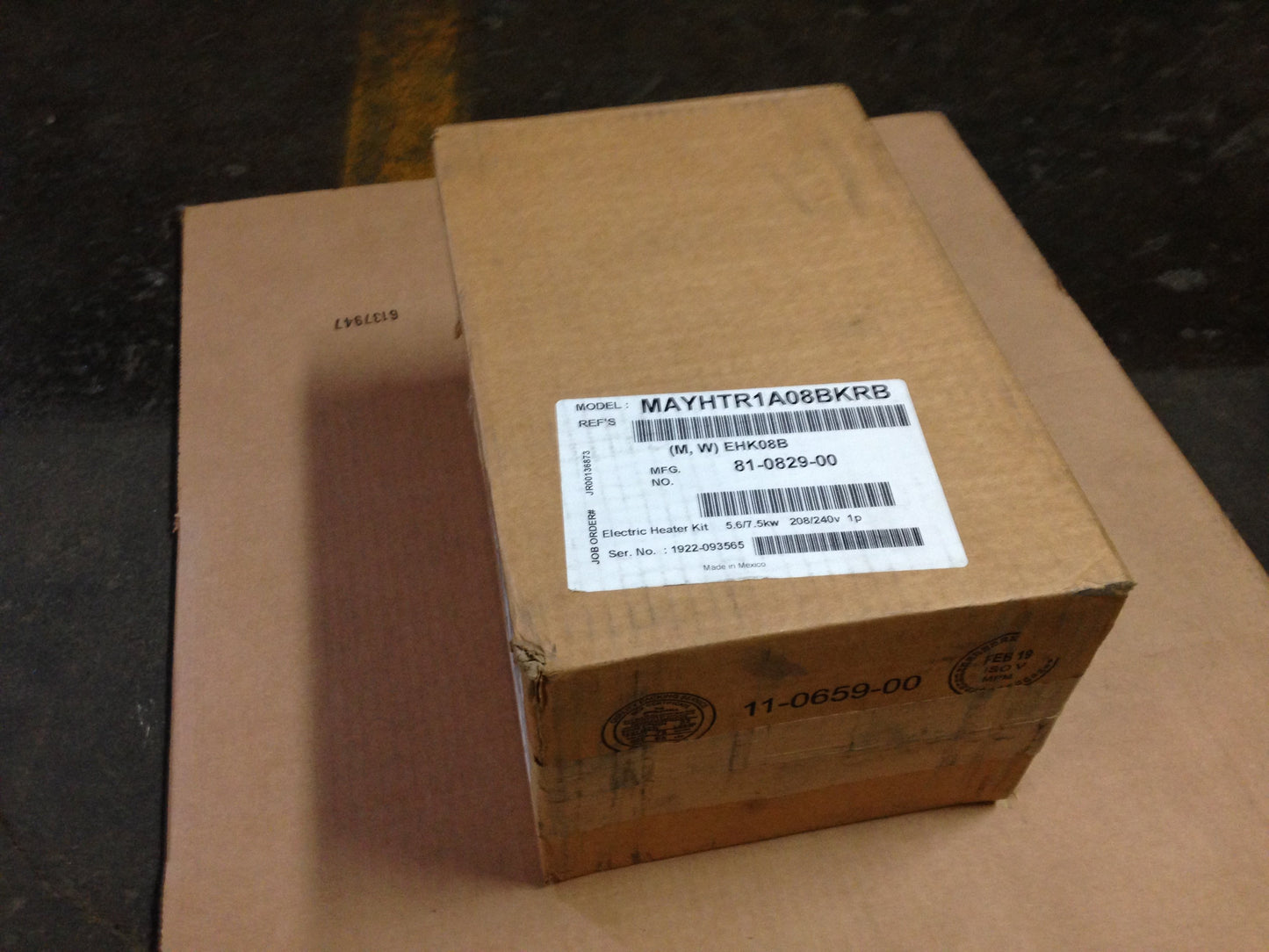8 Kw Electric Heat Kit, 208-240/60/1, W/50 Amp Breaker