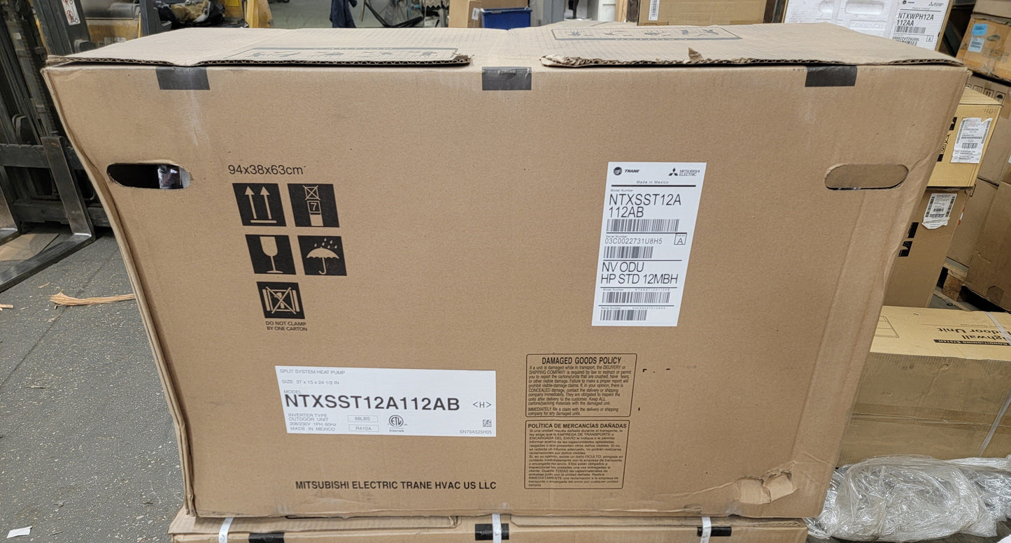 12,000 BTU 1-Zone Inverter-Driven Outdoor Heat Pump Mini-Split Unit 23.1 SEER, 208-230/60/1, R-410A