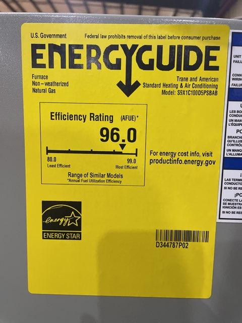100,000 Btu Single-Stage Multi-Speed ECM Downflow Gas Furnace, 96.00% 115/60/1 2342 CFM