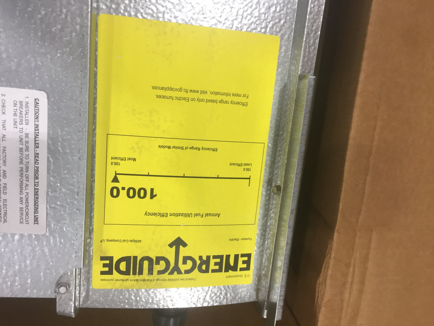 3.5 Ton AC/HP Horizontal Ceiling Mounted Fancoil With 5Kw Heat 208-230/60/1