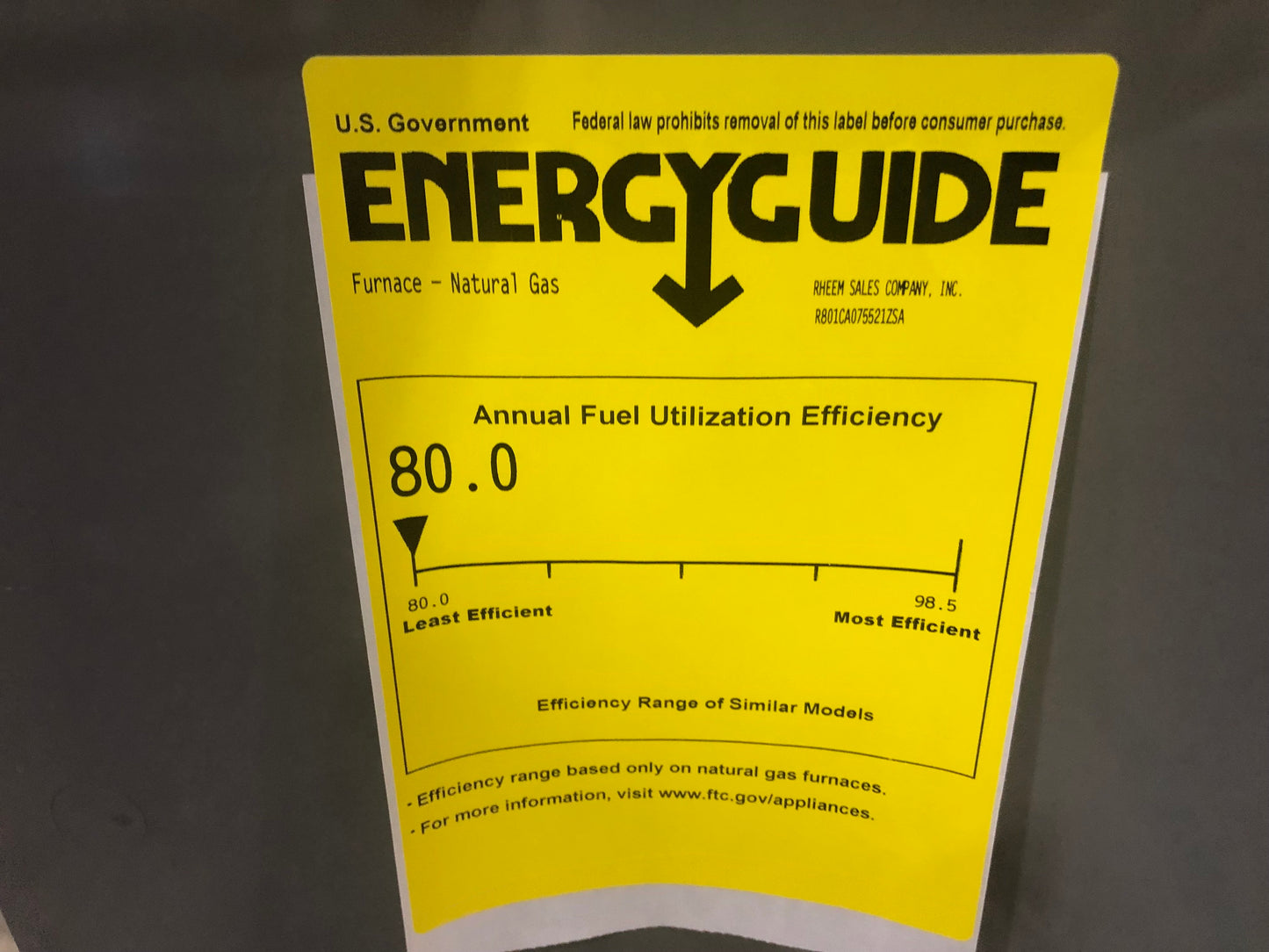75,000 Btu Classic Series" Single Stage Downflow ECM Natural Gas Furnace