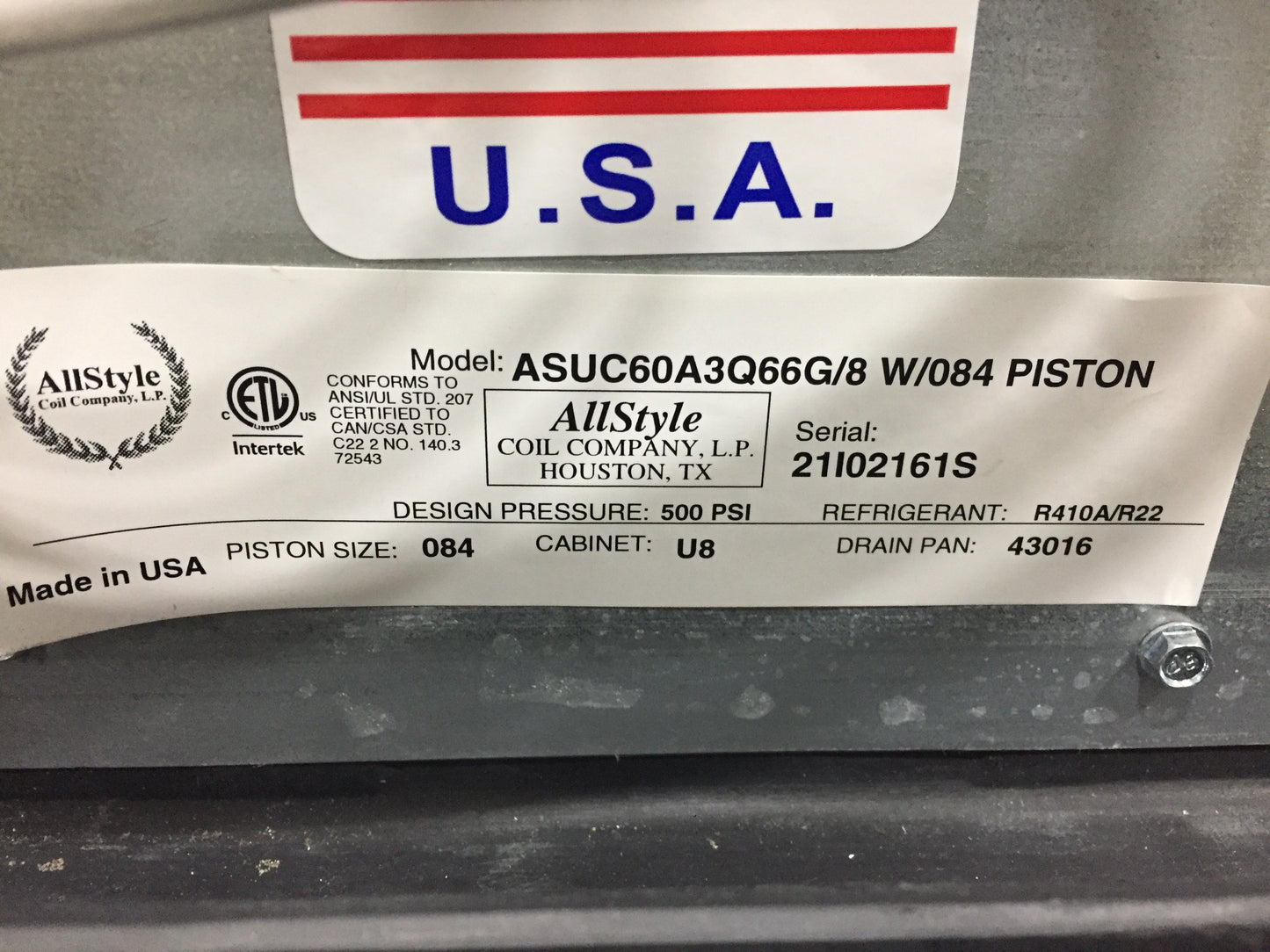 5 Ton AC/HP Upflow Uncased Aluminum A Coil