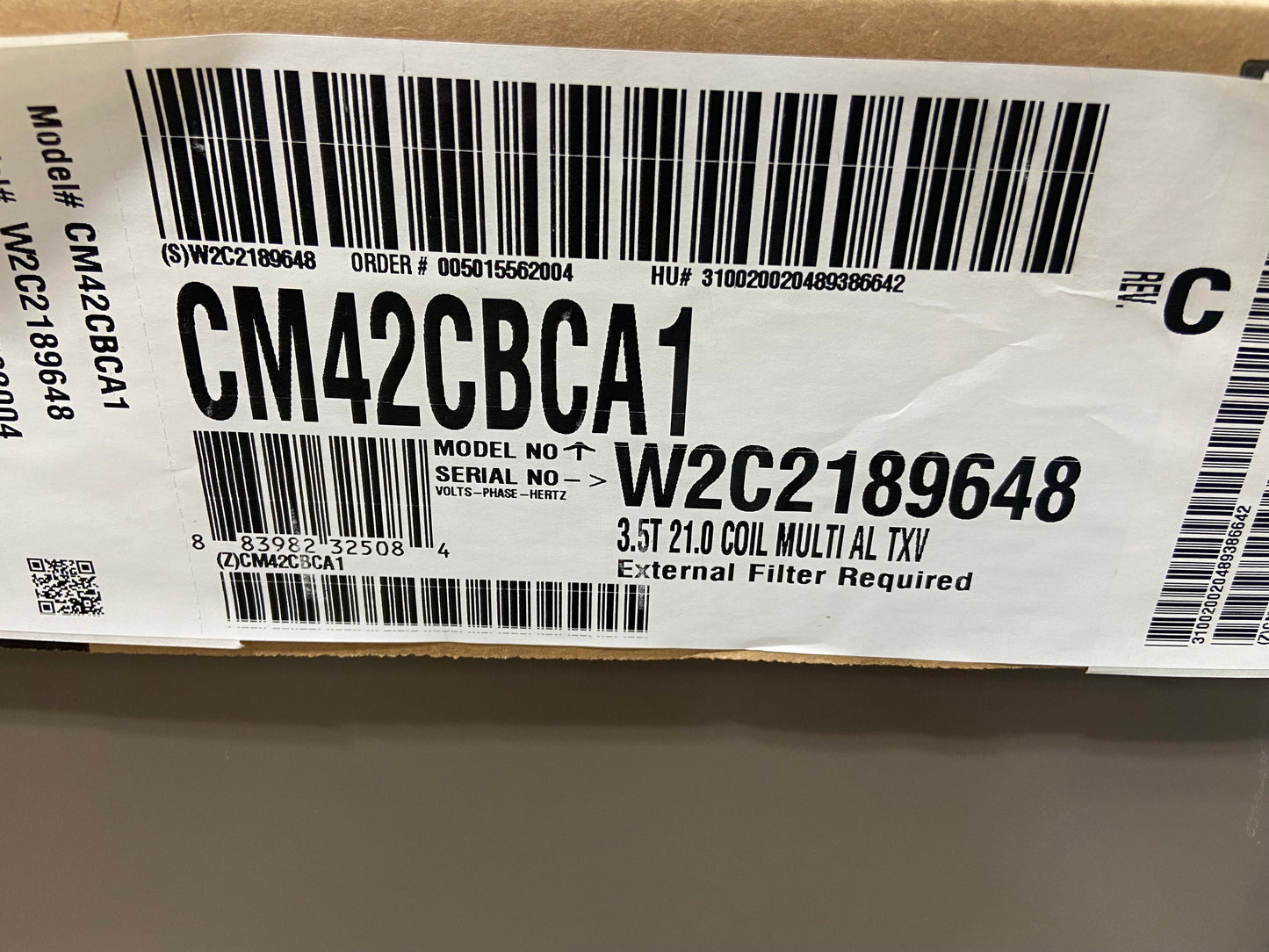 Unidad de aire acondicionado/refrigeración de 3,5 toneladas con carcasa de aluminio multiposición y serpentín, R-410A/R-407C, CFM 1400