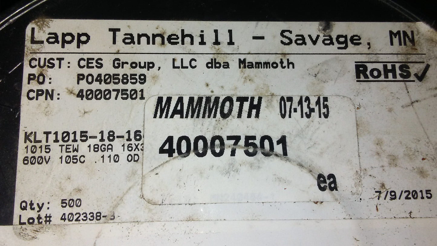 18 AWG WIRE, 16 STRANDS, 600V, TINNED COPPER, PVC, BROWN