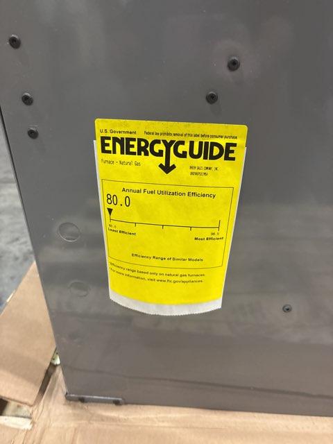 75,000 BTU Two Stage Upflow/Horizontal ECM Natural Gas Furnace, 80% Afue 115/60/1 Cfm:1200