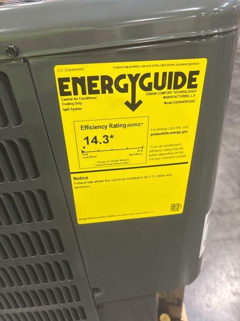 2.5 Ton Split-System Air Conditioner; 208-230/60/1, R410A, 14.3 SEER2