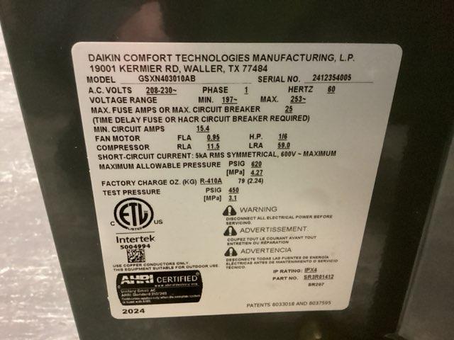 2.5 Ton Split-System Air Conditioner; 208-230/60/1, R410A, 14.3 SEER2