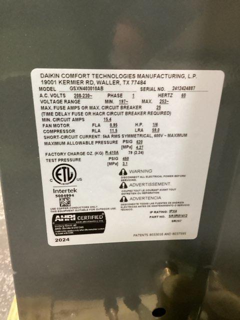 2.5 Ton Split-System Air Conditioner; 208-230/60/1, R410A, 14.3 SEER2