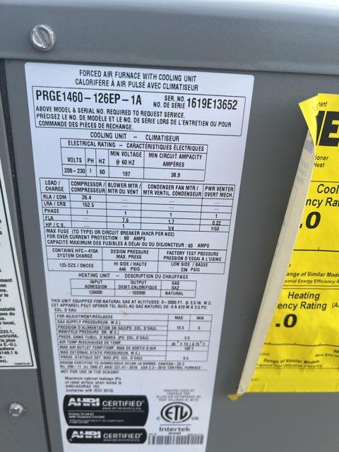 HORNO DE GAS NATURAL ECM DE UNA ETAPA, FLUJO ASCENDENTE/HORIZONTAL, 60 000 BTU, 96 % AFUE, 115/60/1 CFM:1200