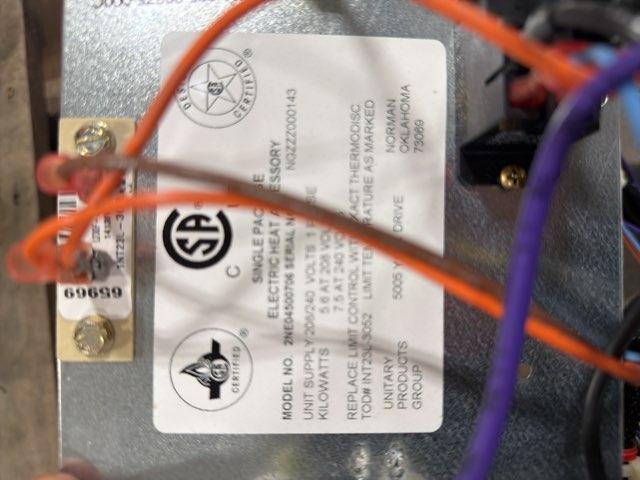 Kit de calefacción eléctrica de 7,5 Kw con disyuntor 208/230/60/1