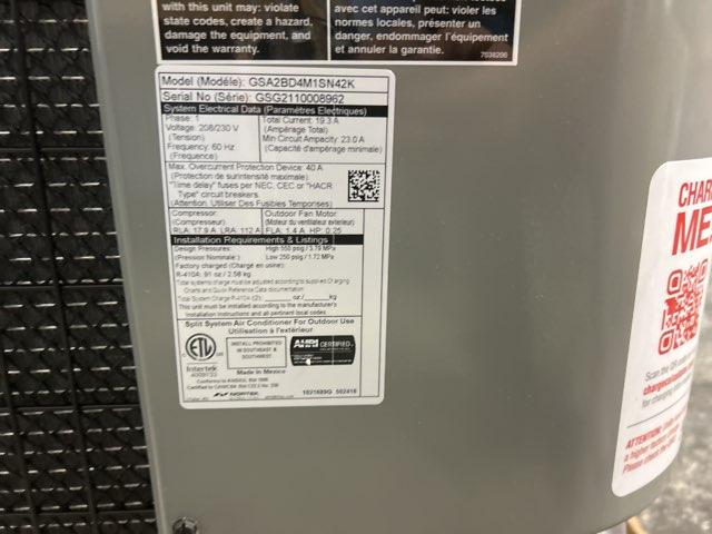 3.5 Ton Split-System Air Conditioner 208-230/60/1 R410A 13 Seer