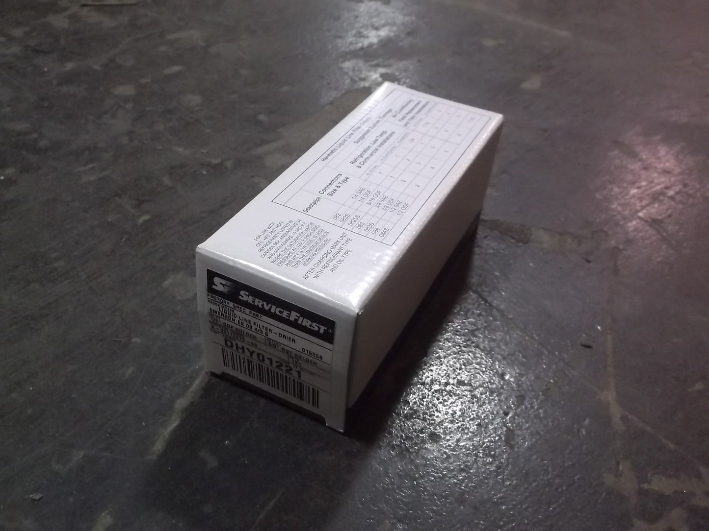 8 CUBIC INCH 1/2" X 3/8" SWEAT LIQUID LINE FILTER DRIER