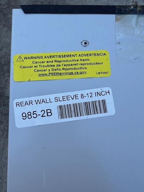 Large Rear Sleeve, Wall Mounting, 8-1/2" Thick Wall, 43-3/4" H x 27-3/8" W x 30" D