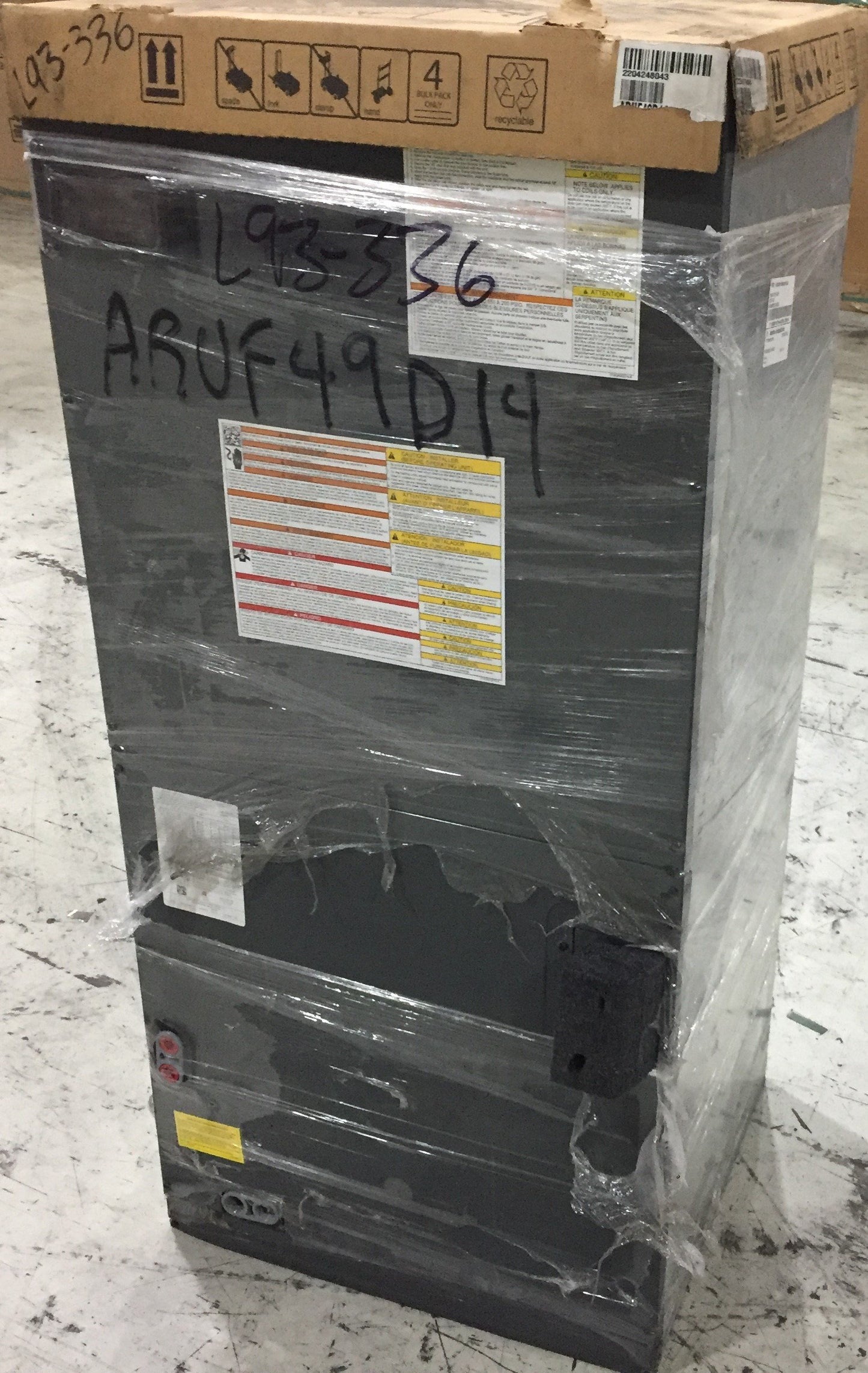 Manejador de aire PSC AC/HP de 4 toneladas, 208-230/60/1 R-410A CFM 1900