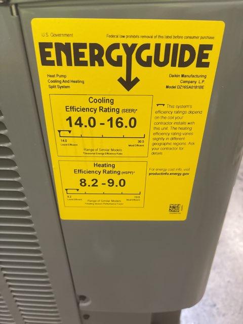 1.5 Ton Split-System Heat Pump 208-230/60/1 R410A 16 SEER