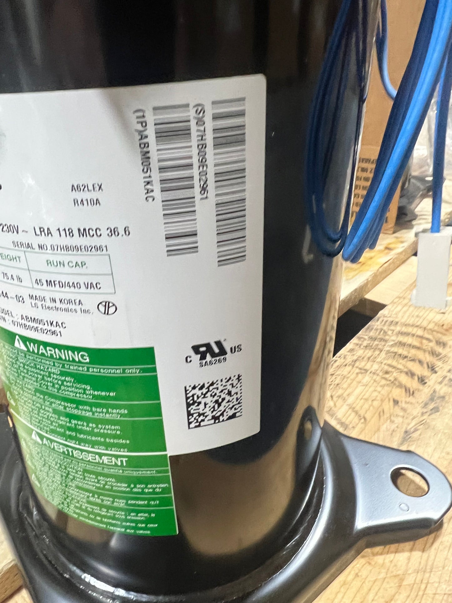 4 Ton Two-Stage AC Scroll Compressor, 208-230/60/1, R-410A
