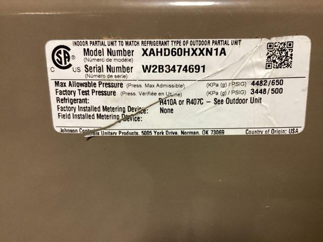 5 Ton AC/HP Horizontal Cased A Coil, Flex (No Metering Device) CFM 1800