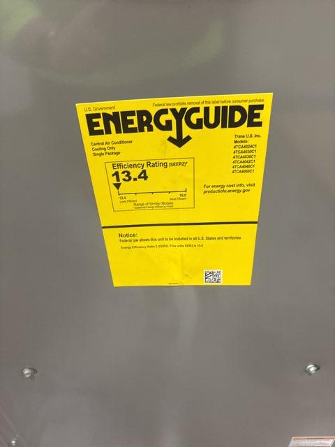 2.5 Ton Convertible Packaged Air Conditioning Unit, 13.4 SEER2, 208-230/60/1, R410A