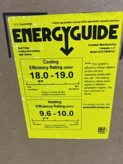 4 Ton Inverter Split-System Communicating Heat Pump; 208-230/60/1, R410A, 18 SEER