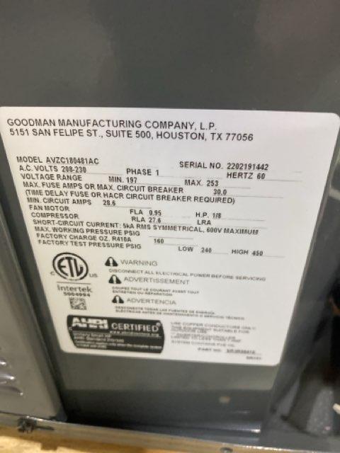 4 Ton Inverter Split-System Communicating Heat Pump; 208-230/60/1, R410A, 18 SEER