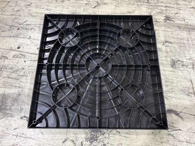 32 x 32 x 2 Inch Thick Black Plastic Equipment Pad