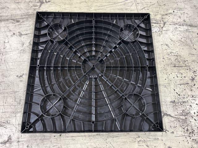 36 x 36 x 2 Inch Thick Black Plastic Equipment Pad