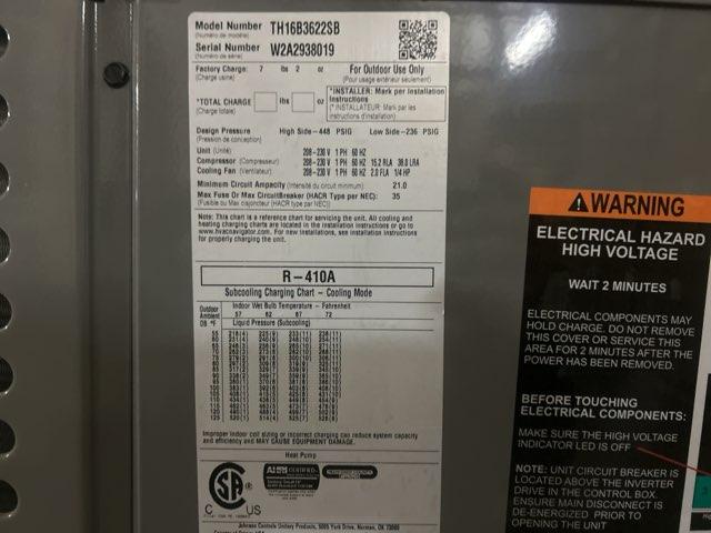3 Ton Two-Stage Modulating Split-System Heat Pump 208-230/60/1 R410A 16 SEER