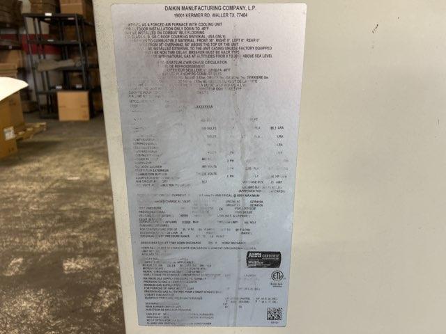 6 Ton Two-Stage Convertible Natural Gas/Electric Packaged Unit, 11 EER, 460/60/3, R410A
